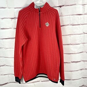 Scotch & Soda Blauw Watch Red Quarter Zip Pullover Sweater Men’s XL Quilted Warm